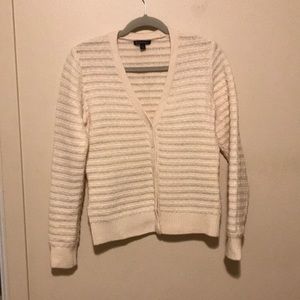 New Brook Brothers Ivory Wool Cardigan